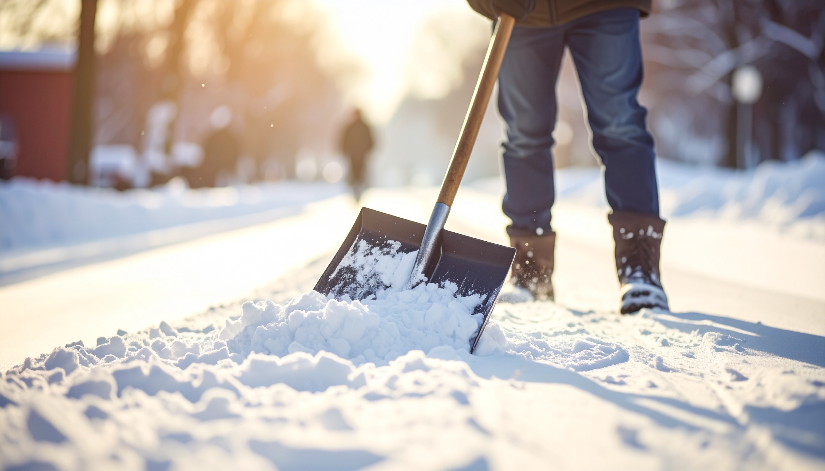 除雪している人　AI生成素材